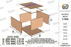 Kids Memory Box Laser Cut. Keepsake Box SVG Product Image 2
