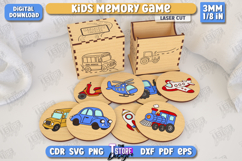 Kids Memory Game with Holder Box Laser Cut, Educational Toy Product Image 4