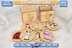 Kids Memory Game with Holder Box Laser Cut, Educational Toy Product Image 6