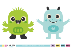 kids friendly monster graphics