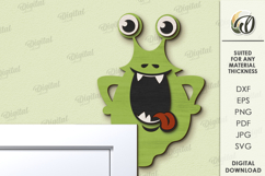 Kids Monsters Decor Lasercut. Cute Monster Door Corner Decor Product Image 1