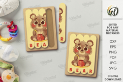 Kids montessori puzzle Bundle Laser Cut. Animal Puzzle SVG Product Image 5