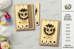 Kids montessori puzzle Bundle Laser Cut. Animal Puzzle SVG Product Image 9