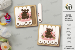 Kids montessori puzzle Bundle Laser Cut. Animal Puzzle SVG Product Image 11