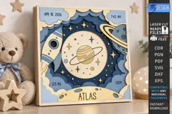 Kids Multilayer Photo Frame Laser Cut | 3D Kids Laser | CNC Product Image 1
