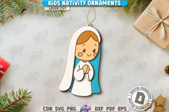 Kids Nativity Ornament Laser Cut|Christmas Ornament|Holidays Product Image 1