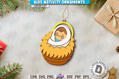 Kids Nativity Ornaments Laser Cut Bundle|Christmas Eve|Xmas Product Image 4