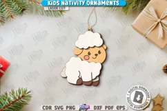 Kids Nativity Ornaments Laser Cut Bundle|Christmas Eve|Xmas Product Image 6