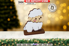 Kids Nativity Scene Laser Cut Bundle|Christmas Eve|Xmas SVG Product Image 5