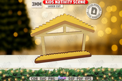 Kids Nativity Scene Laser Cut Bundle|Christmas Eve|Xmas SVG Product Image 3