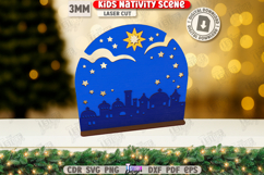 Kids Nativity Scene Laser Cut Bundle|Christmas Eve|Xmas SVG Product Image 16