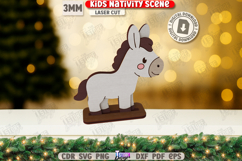 Kids Nativity Scene Laser Cut Bundle|Christmas Eve|Xmas SVG Product Image 6