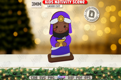 Kids Nativity Stand Laser Cut|Christmas Decor|Holidays SVG Product Image 1