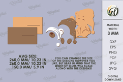 Kids Nignt Lantern Laser Cut. Teddy Bear SVG Product Image 2