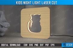 Kids Night Light | Table Figurines | Cat Silhouette | CNC Product Image 1