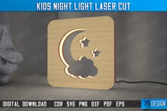 Kids Night Light | Table Figurines | Moon Silhouette | CNC Product Image 1
