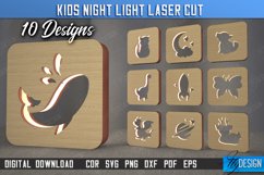 Kids Night Light Laser Cut Bundle | Wooden Led Table Lamps Product Image 1