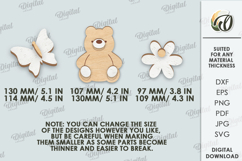 3D Kids nursery wall decor Laser Cut. Kids room decoraion Product Image 2