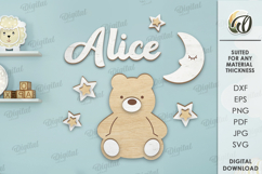 3D Kids nursery wall decor Laser Cut. Kids room decoraion Product Image 1