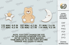 3D Kids nursery wall decor Laser Cut. Kids room decoraion Product Image 2