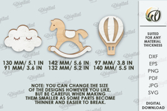 3D Kids nursery wall decor Laser Cut. Kids room decoraion Product Image 2