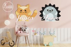 Kids Panel Animals Set Of 10 Signs Cut Design Custom Name Product Image 10
