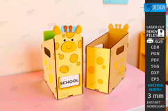 Kids Paper Storage Box Laser Cut | Book Tray | Child Design Product Image 1