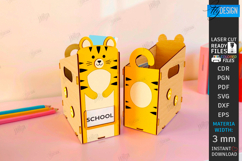 Kids Paper Storage Box Laser Cut | Book Tray | Child Design Product Image 1