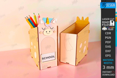 Kids Paper Storage Box Laser Cut | Book Tray | Child Design Product Image 1