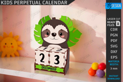 Kids Block Calendar Laser Cut Budle|Calendar with Cubes SVG Product Image 4