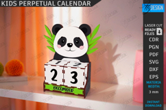 Kids Block Calendar Laser Cut|Calendar with Cubes|Kids Laser Product Image 1