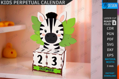 Kids Block Calendar Laser Cut|Calendar with Cubes|Kids Laser Product Image 1