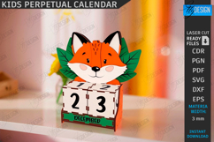 Kids Block Calendar Laser Cut|Calendar with Cubes|Kids Laser Product Image 1