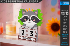 Kids Block Calendar Laser Cut Budle|Calendar with Cubes SVG Product Image 9