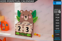Kids Block Calendar Laser Cut|Calendar with Cubes|Kids Laser Product Image 1