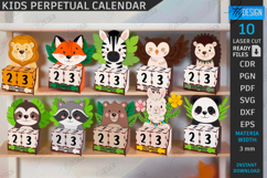 Kids Block Calendar Laser Cut Budle|Calendar with Cubes SVG Product Image 1