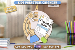 Kids Desk Eternal Calendar Laser Cut | Never Ending Calendar Product Image 1