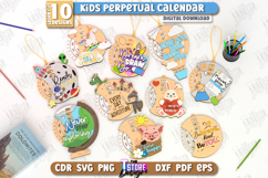 Kids Perpetual Calendar Laser Cut Bundle, Eternal Calendar Product Image 1