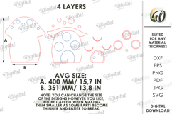 3D Kids Photo Frame Laser Cut. Wall Picture Frame SVG Product Image 2