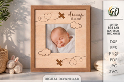 Kids Photo Frame Laser Cut. Picture Frame SVG Product Image 1
