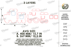 3D Kids Photo Frame Laser Cut. Wall Picture Frame SVG Product Image 2