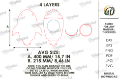 3D Kids Photo Frame Laser Cut. Wall Picture Frame SVG Product Image 2