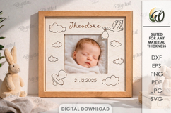 Kids Photo Frame Laser Cut. Picture Frame SVG Product Image 1