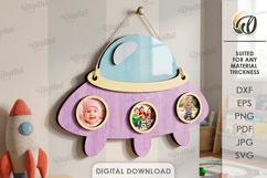 3D Kids Photo Frame Laser Cut. Wall Picture Frame SVG Product Image 1