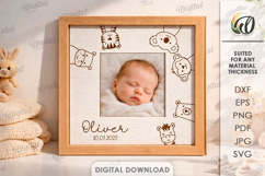 Kids Photo Frame Laser Cut. Picture Frame SVG Product Image 1