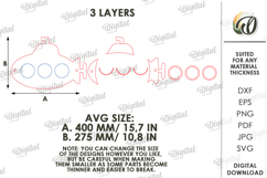 3D Kids Photo Frame Laser Cut. Wall Picture Frame SVG Product Image 2