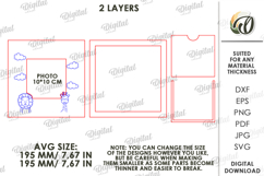 Kids Photo Frame Laser Cut. Picture Frame SVG Product Image 2