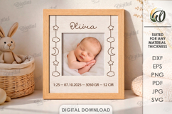 Kids Photo Frame Laser Cut. Picture Frame SVG Product Image 1