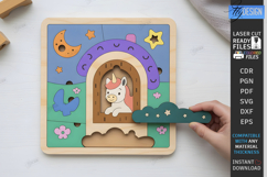 Kids Puzzle Game Laser Cut | Kids Laser | Montessori Toys Product Image 1