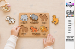 Toddler Wooden Matching Puzzle Laser Cut Bundle | Montessori Product Image 11